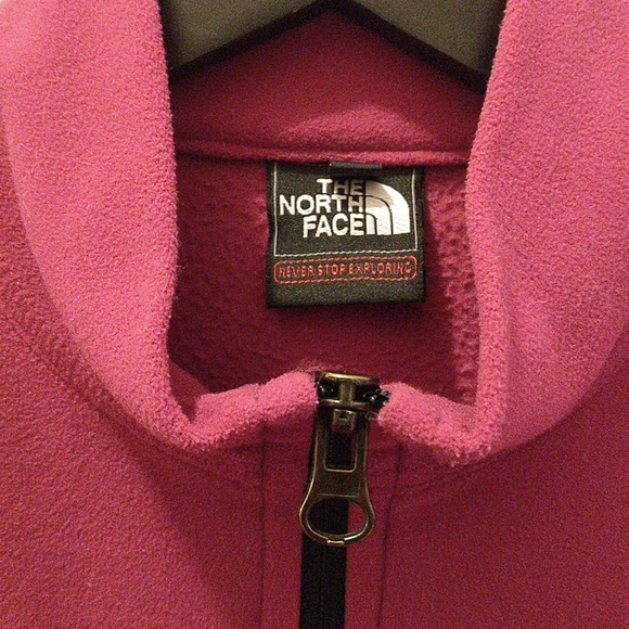 The North Face Pink Fleece Zip Up Sweater - Picture 3 of 14